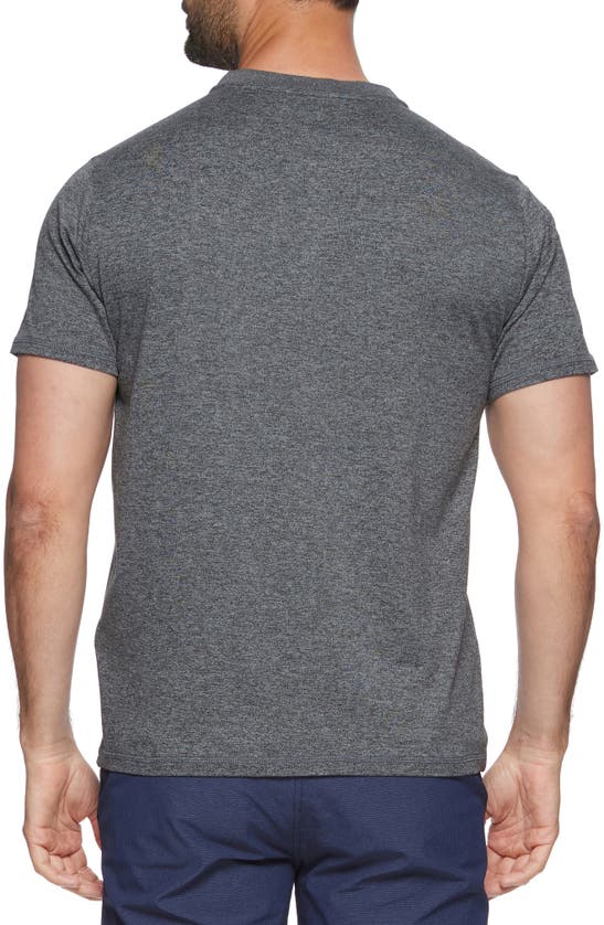 Shop Flag And Anthem Marled Short Sleeve Performance Henley In Charcoal