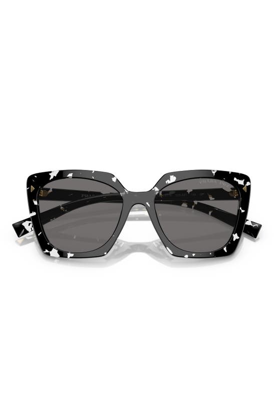 Shop Prada 54mm Square Polarized Sunglasses In Grey Tort