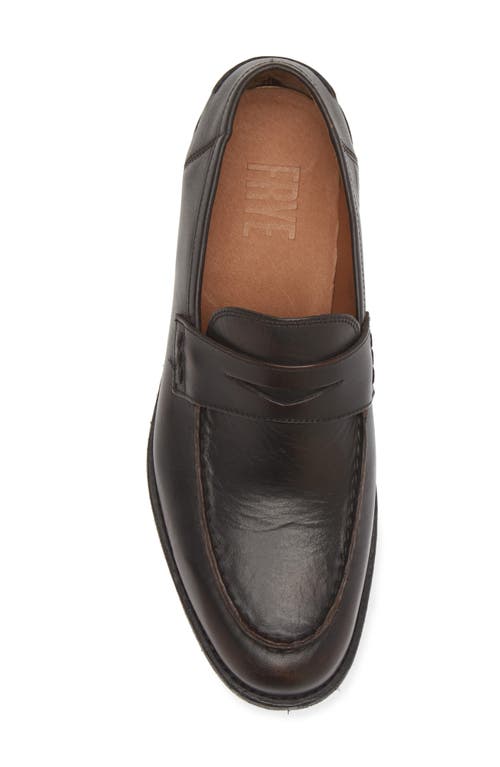 Shop Frye Tyler Penny Loafer In Black Leather