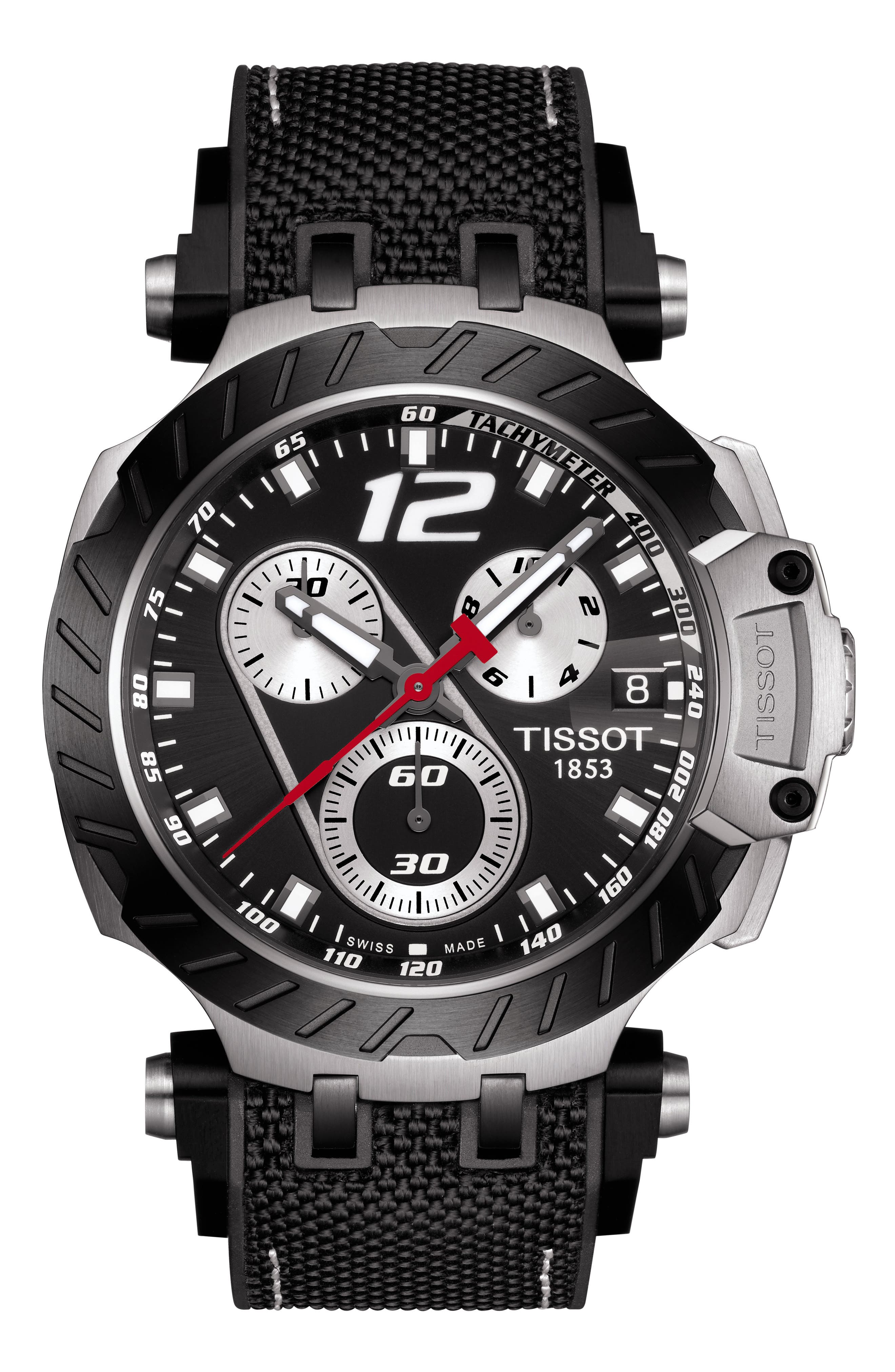 Tissot T-race Bracelet Watch, 48mm In Black/ Silver