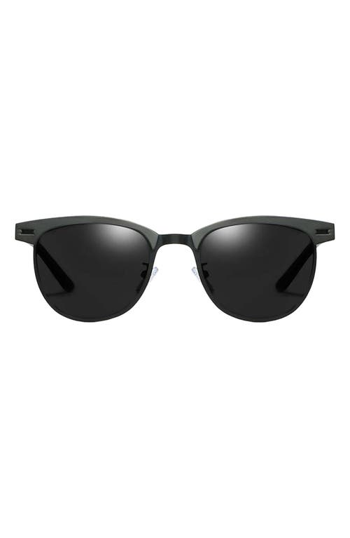 Knox 51mm Polarized Round Sunglasses in Black/Black