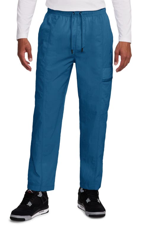 Woven Cargo Pants in Industrial Blue/White