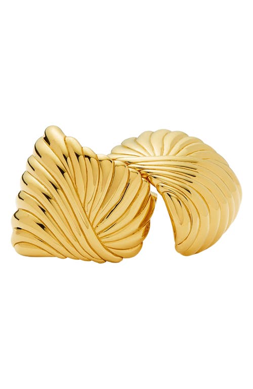 Shop Missoma Ripple Stud Earrings In Gold