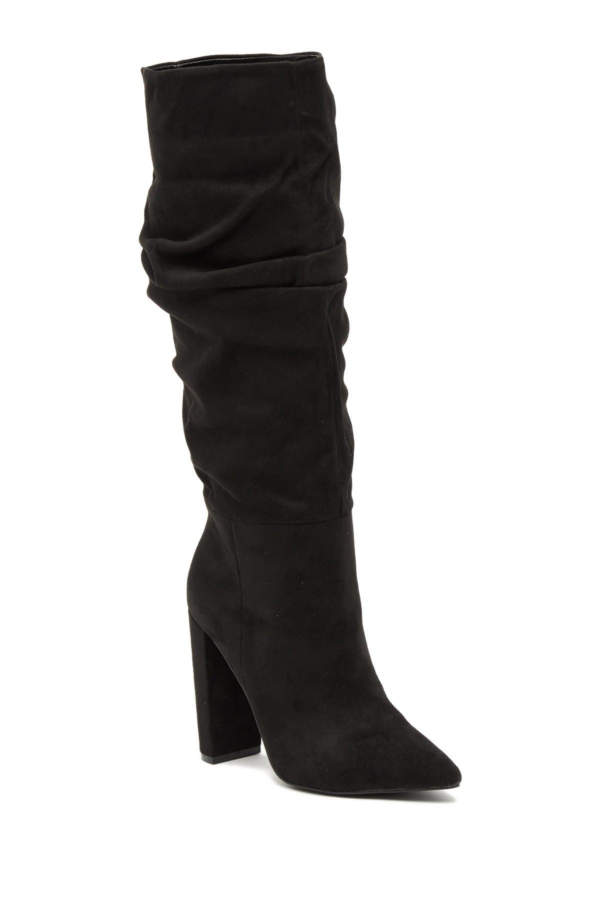 black slouchy over the knee boots