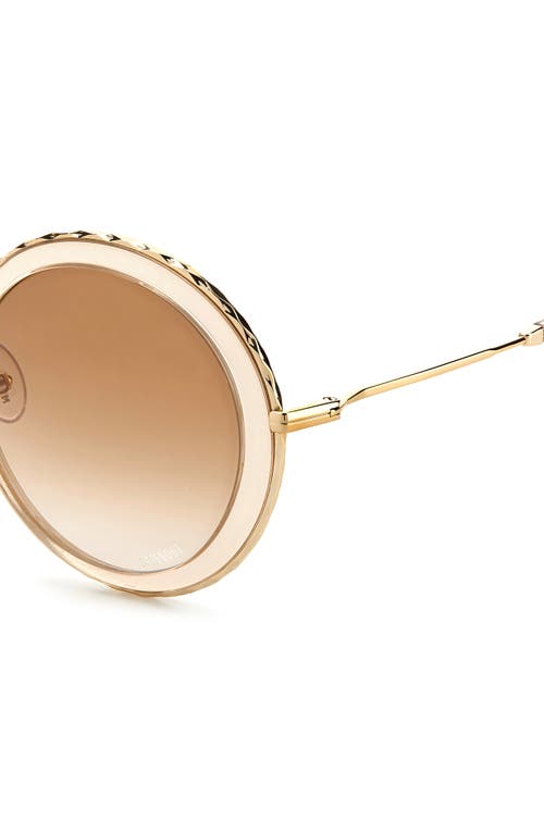 Shop Missoni 54mm Gradient Round Sunglasses In Sand Red Gold/brown Gradient
