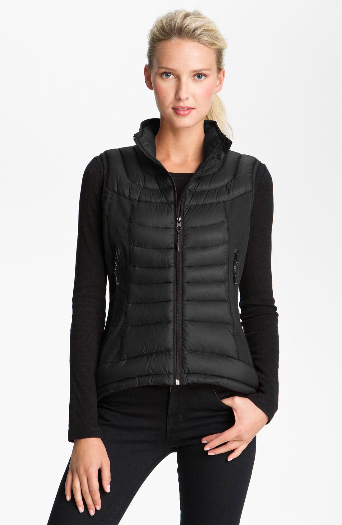 Bernardo Mixed Media Packable Down Vest Nordstrom