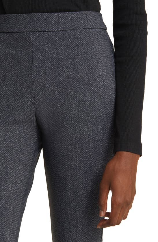 Theory Adbelle High Waist Slim Fit Crop Pants In Charcoal Multi