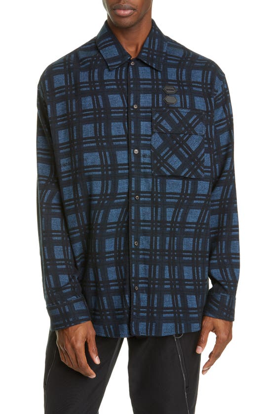 OFF-WHITE CHECK ARROW COTTON FLANNEL SHIRT,OMGA098S20H480203000