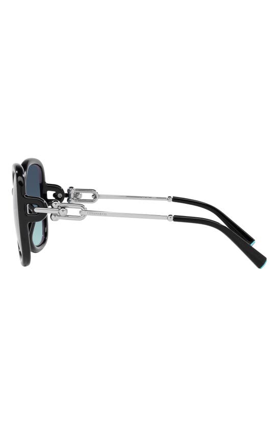 Shop Tiffany & Co 57mm Gradient Square Sunglasses In Black Blue