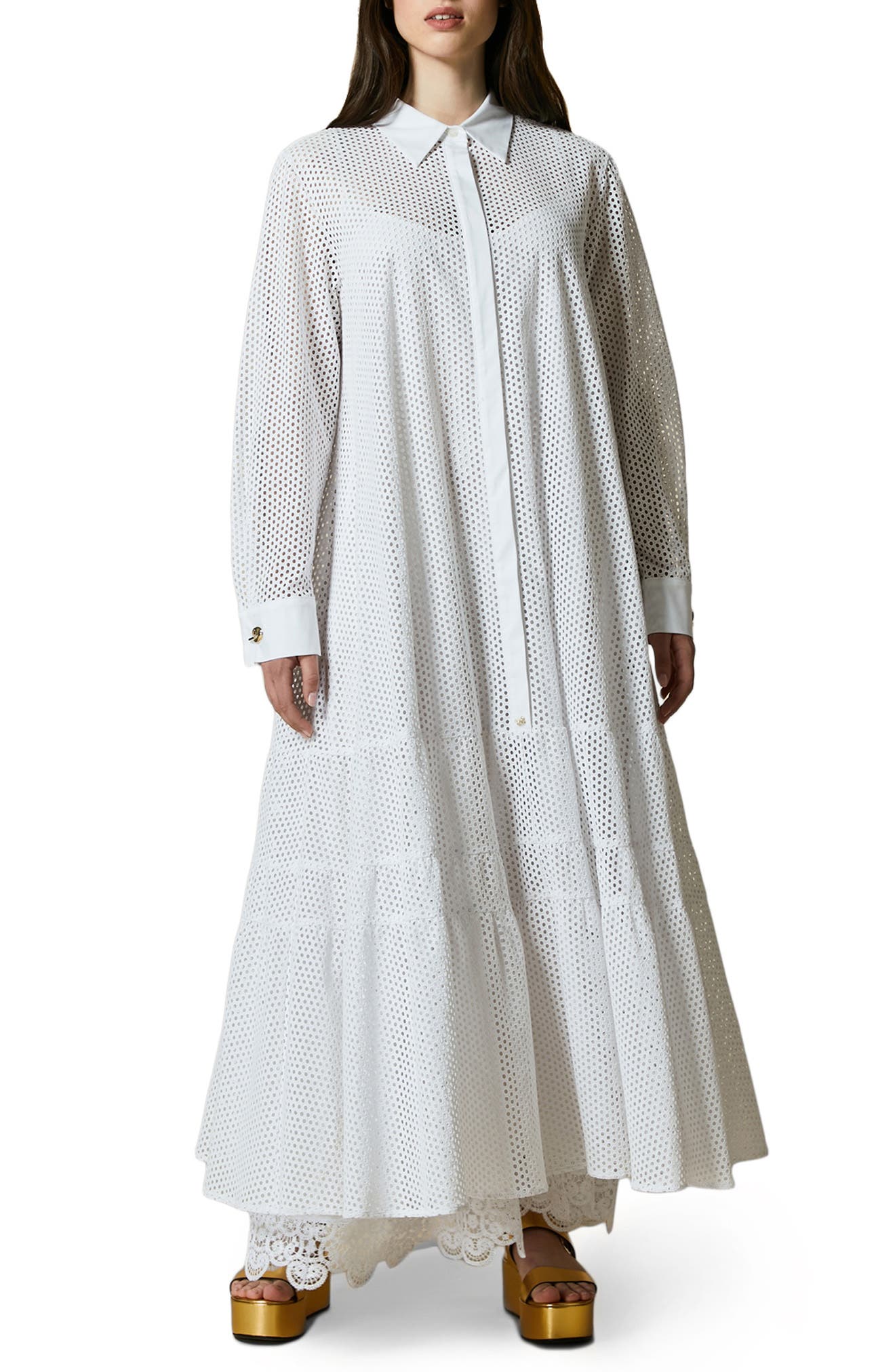 plus size white cotton dress
