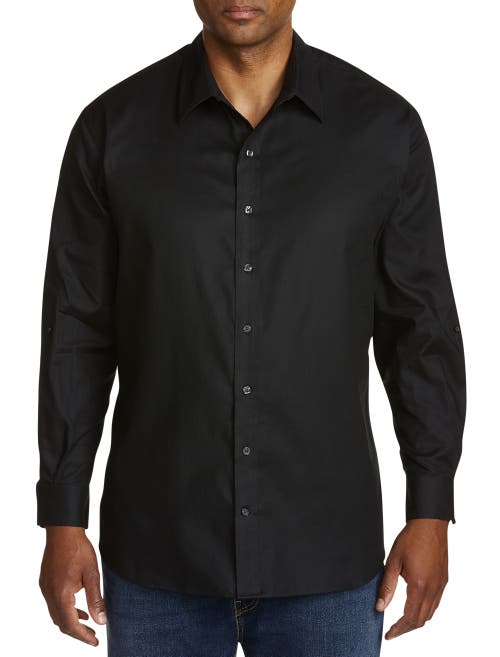 Shop Synrgy By Dxl Textured Sport Shirt In Black