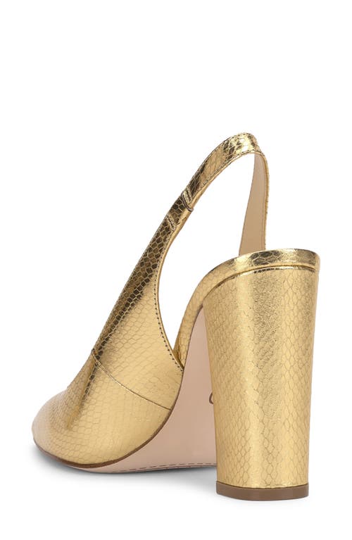 Jessica Simpson Noula Slingback Pointed Toe Pump In Gold