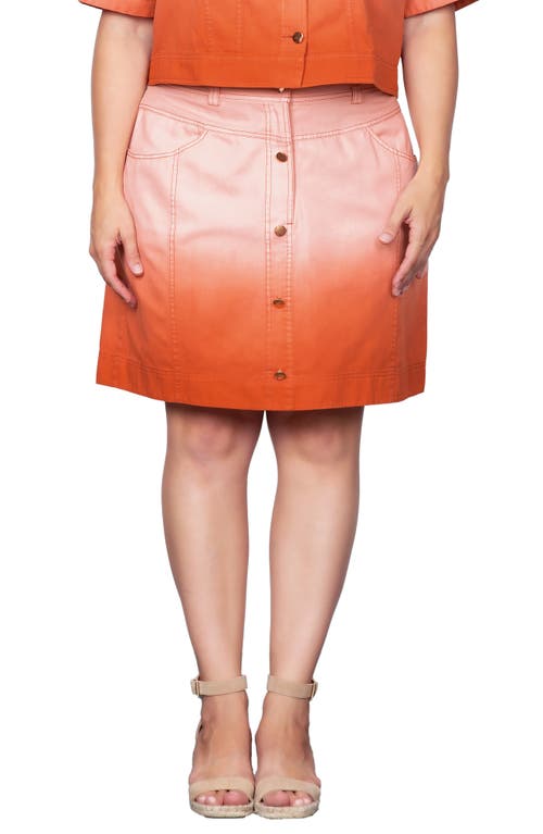 Standards & Practices Dip Dye Denim Skirt Coral at Nordstrom,