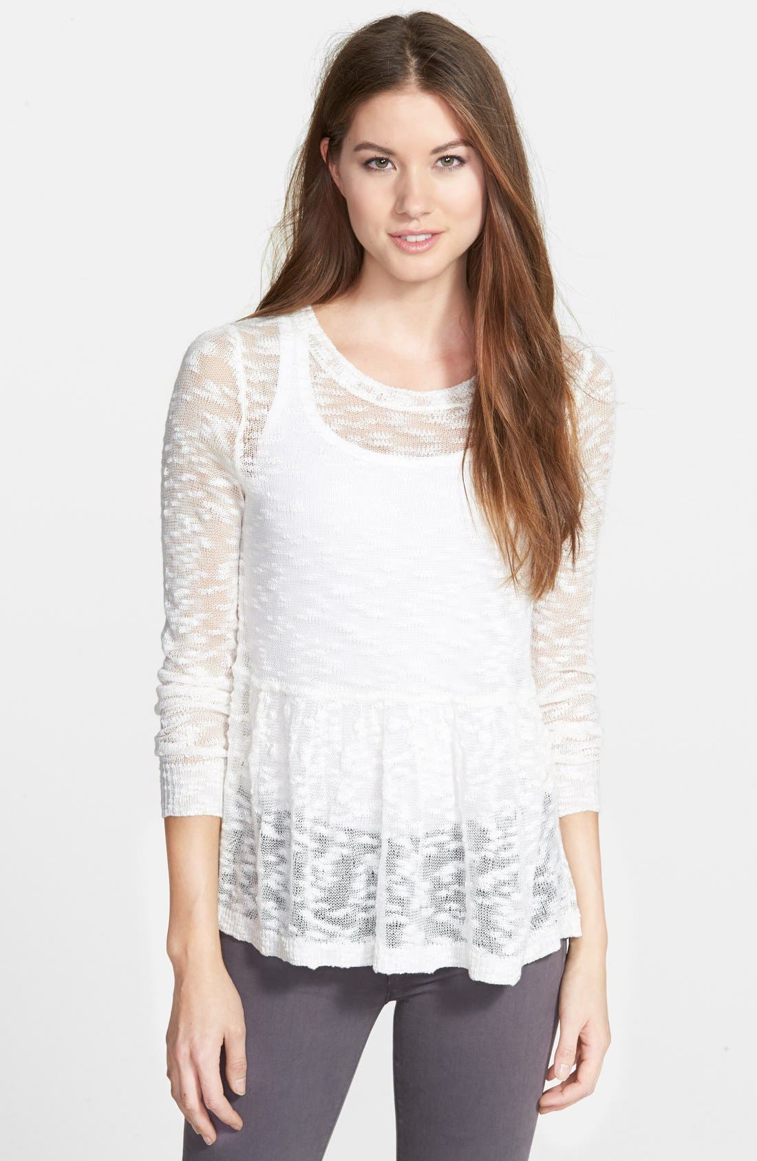 kensie Fine Gauge Slub Knit Sweater Nordstrom