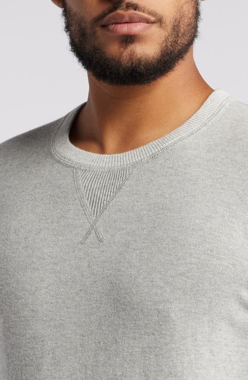 Shop Rails Burns Cotton & Cashmere Crewneck Sweater In Grey Heather