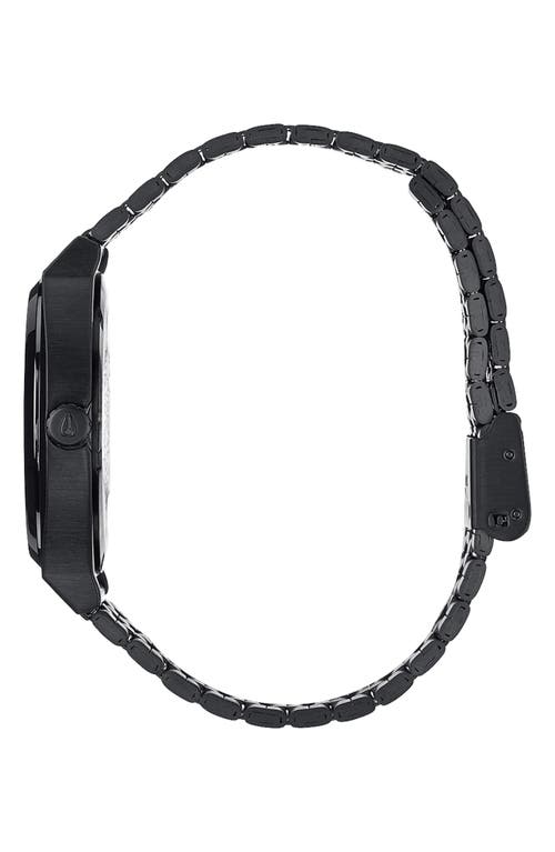 Nixon 'the Time Teller' Stainless Steel Bracelet Watch, 37mm In Black/black