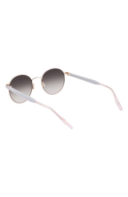 Shop Converse Ignite 51mm Gradient Round Sunglasses In Rose Gold/gravel/pink