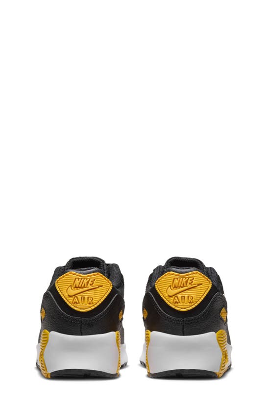 Shop Nike Kids' Air Max 90 Sneaker In Black/ University Gold/ White