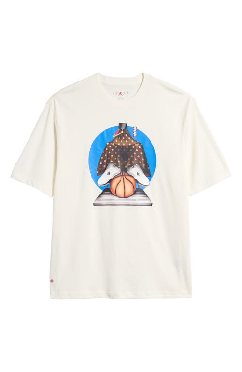 Shop Jordan X Darien Birks Artist Series Cotton Graphic T-shirt In Sail