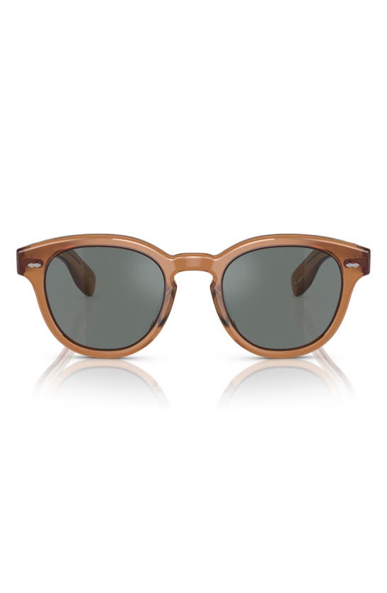 Shop Oliver Peoples Cary Grant 50mm Keyhole Sunglasses In Blue