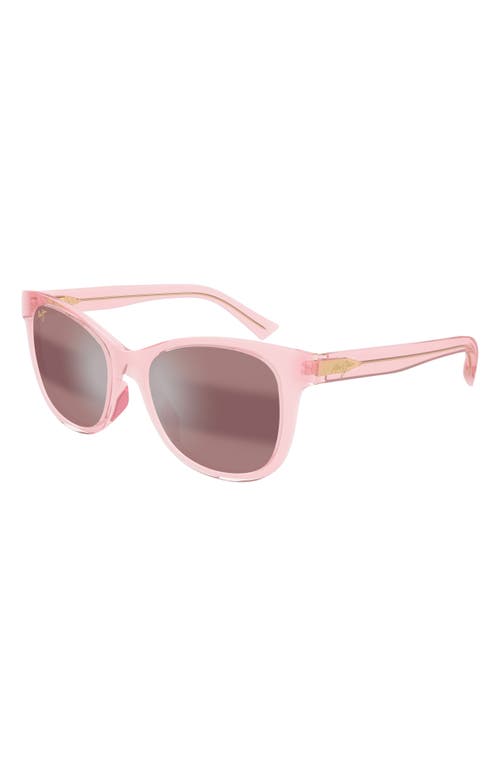 Maui Jim Kioppa 54mm Polarizedplus2® Butterfly Sunglasses In Pink/maui Rose