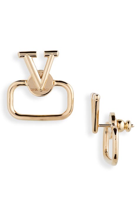 Louis Vuitton - Petit Louis Earrings - Brass - Gold - Women - Luxury