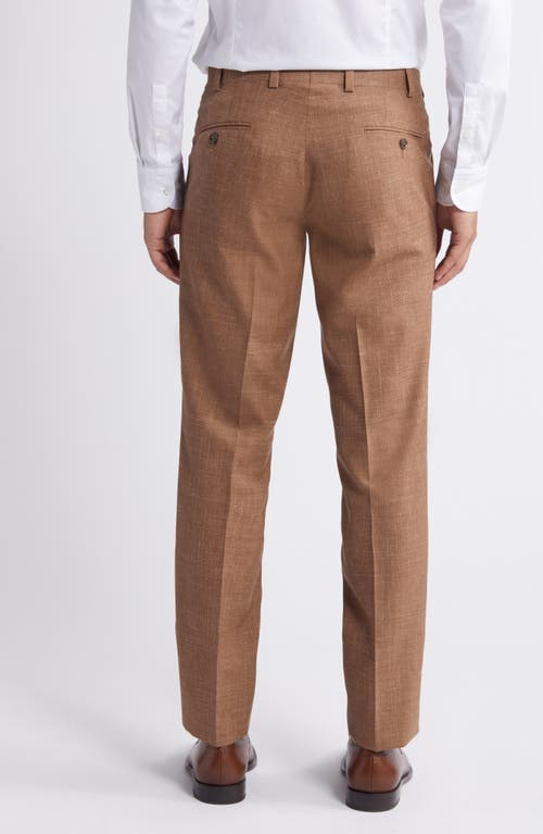 Shop Ted Baker London Jerome Soft Constructed Wool Blend Pants In Camel