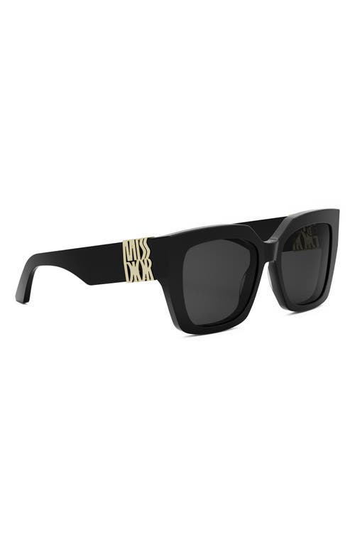 Dior Miss S21 55mm Square Sunglasses In Shiny Black/smoke