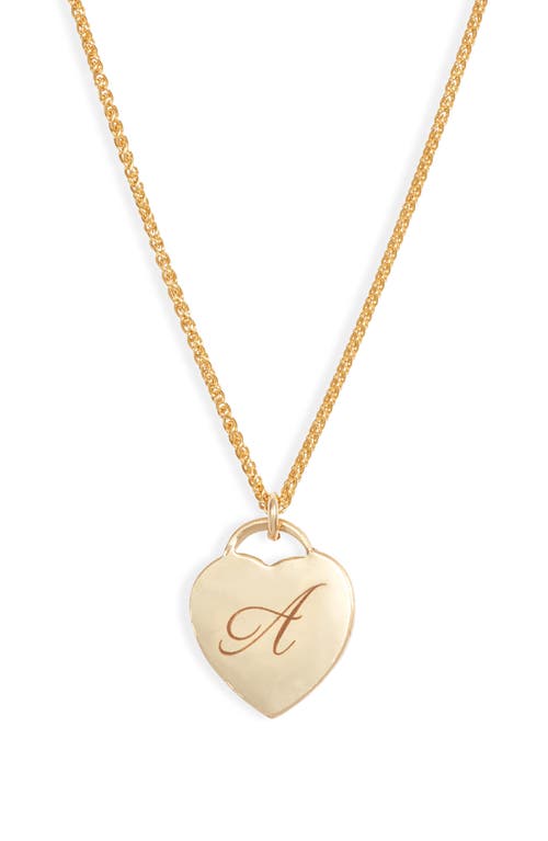 Shop Set & Stones Alice Initial Heart Pendant Necklace In Gold/a