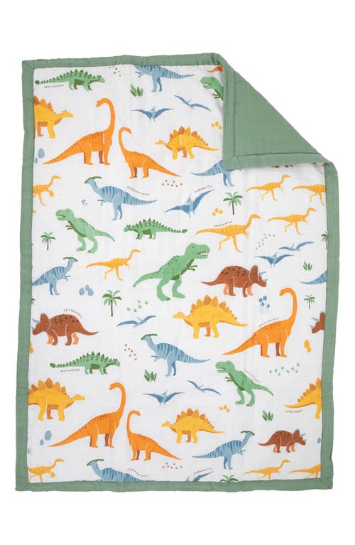 little unicorn Cotton Muslin Toddler Comforter in Dino Names at Nordstrom