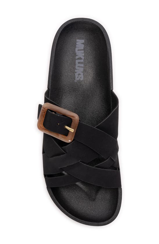 Muk Luks Grand Shayna Slide Sandal In Black