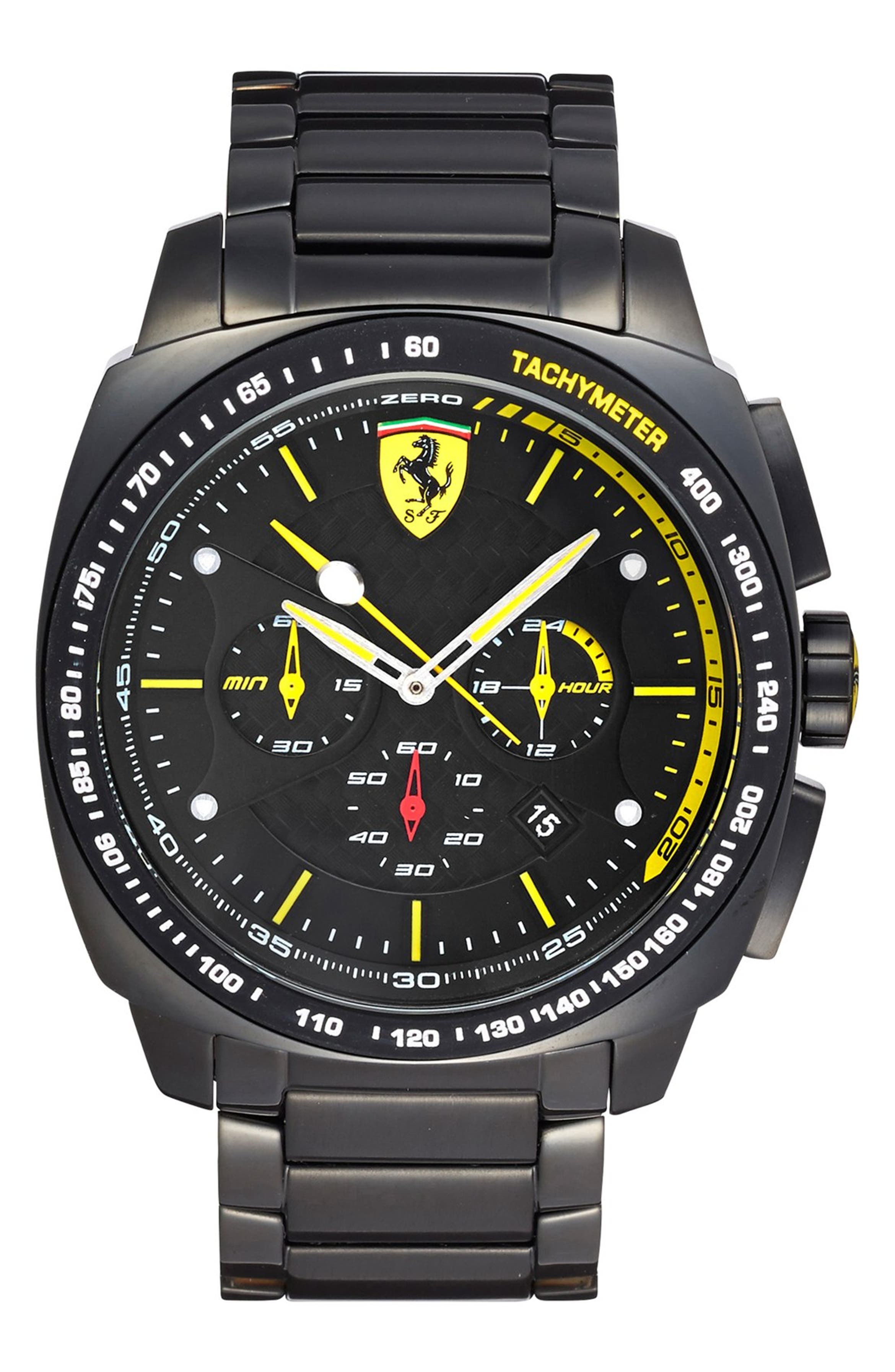 Scuderia Ferrari 'Aero Evo' Chronograph Bracelet Watch, 46mm | Nordstrom