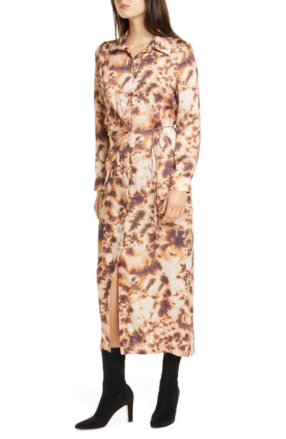 NANUSHKA BISSO LONG SLEEVE MAXI SHIRTDRESS,W DR 00238
