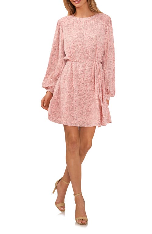 Vince Camuto Abstract Floral Long Sleeve Dress in Pink Orchid at Nordstrom, Size X-Small