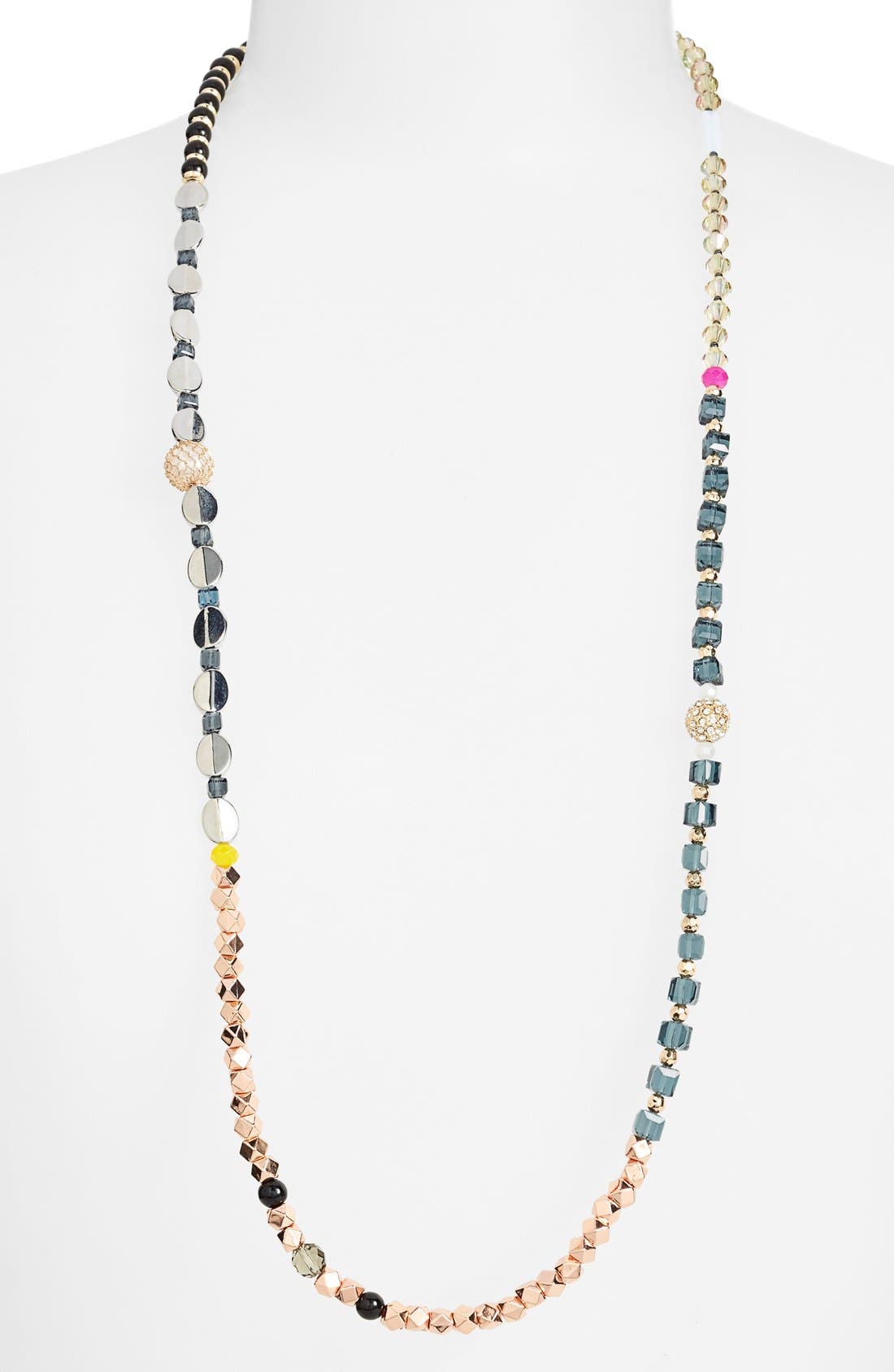 Berry Mixed Media Beaded Stretch Necklace Nordstrom