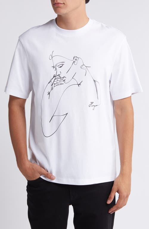 Shop Hugo Daximiko Graphic T-shirt In White