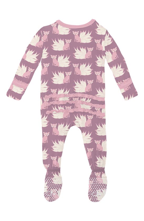 Shop Kickee Pants Ruffle Footie Pajamas In Pegasus Kitsune