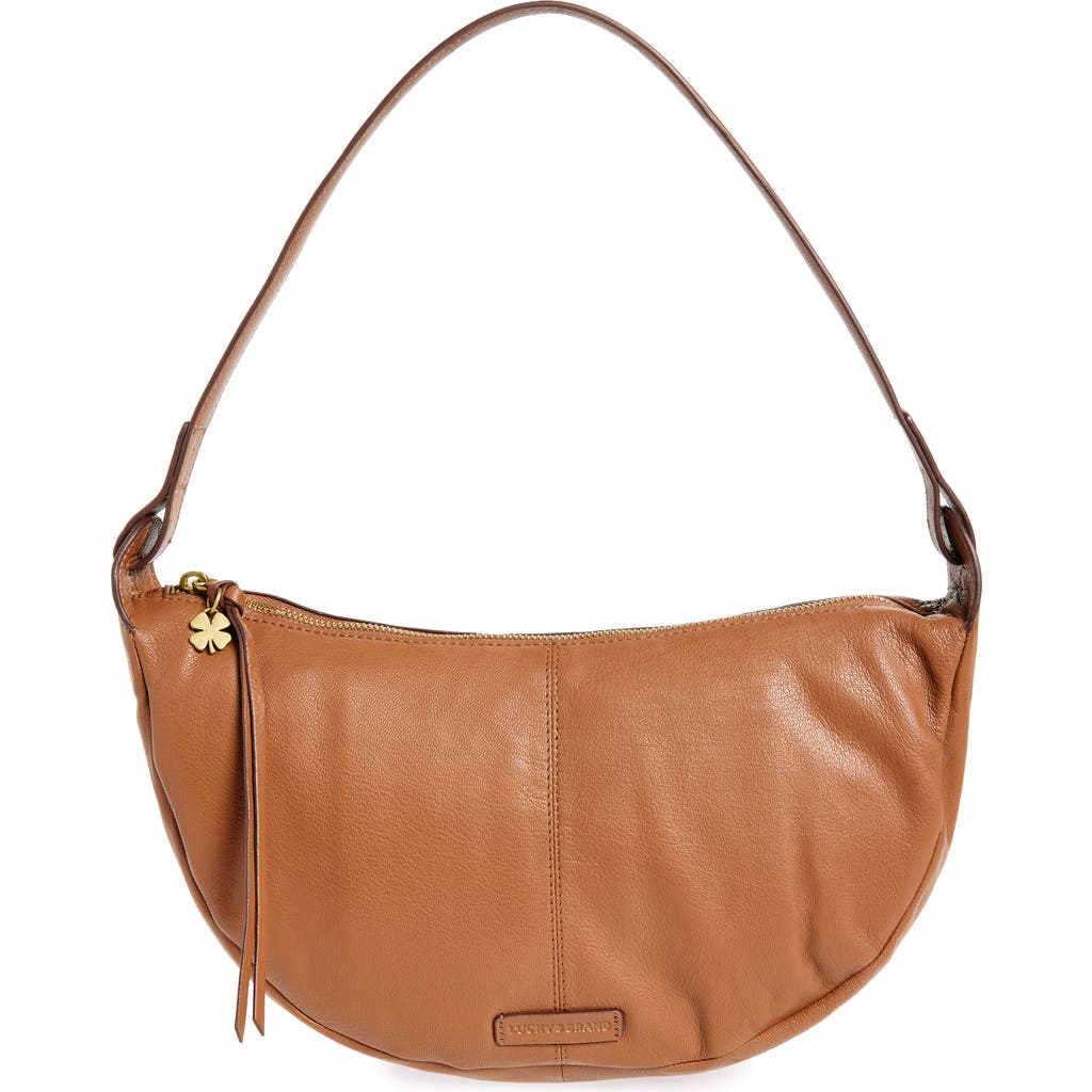Lucky Brand Seth Leather Shoulder Bag In Nutshell