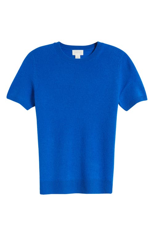 Shop Caslonr Caslon(r) Short Sleeve Wool & Cashmere Sweater In Blue Princess