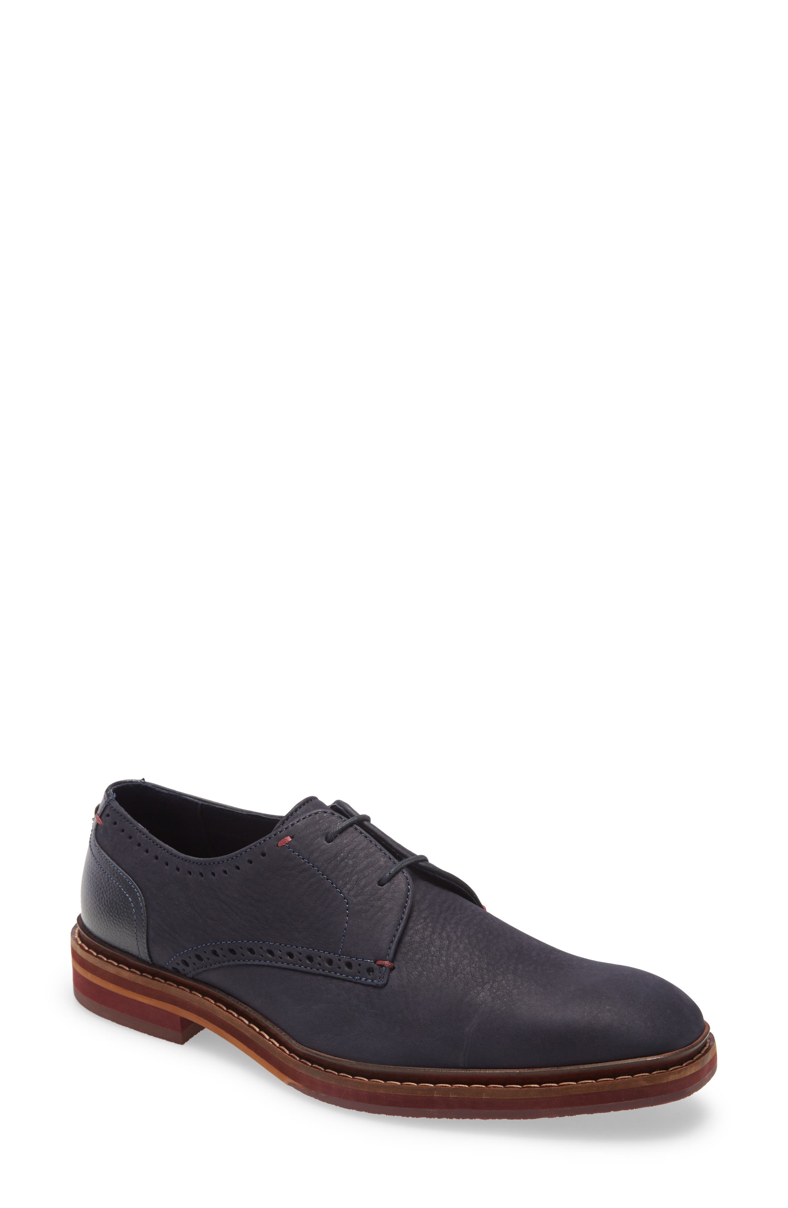 Ted Baker Eizzg Plain Toe Derby In Navy 