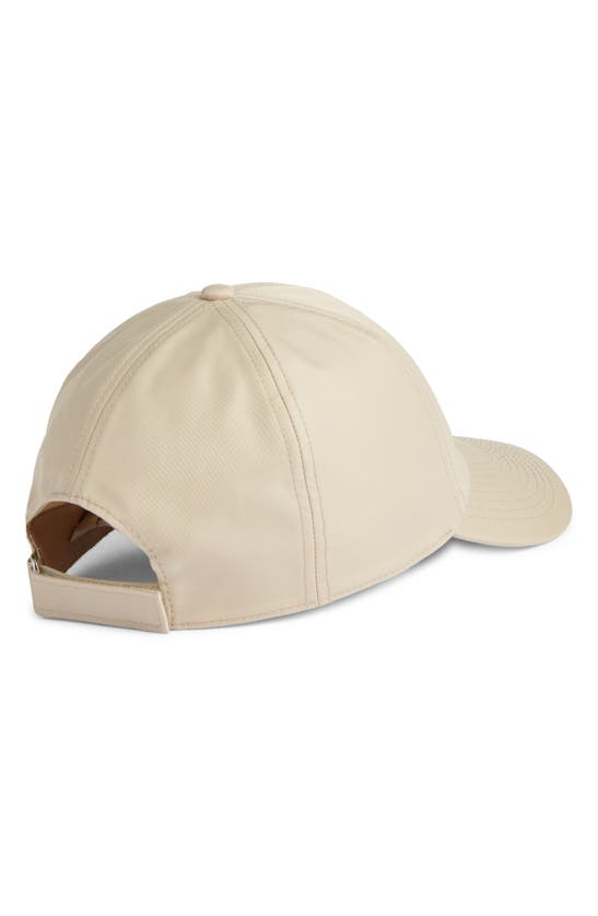 Shop Moncler Logo Patch Adjustable Baseball Cap In Beige