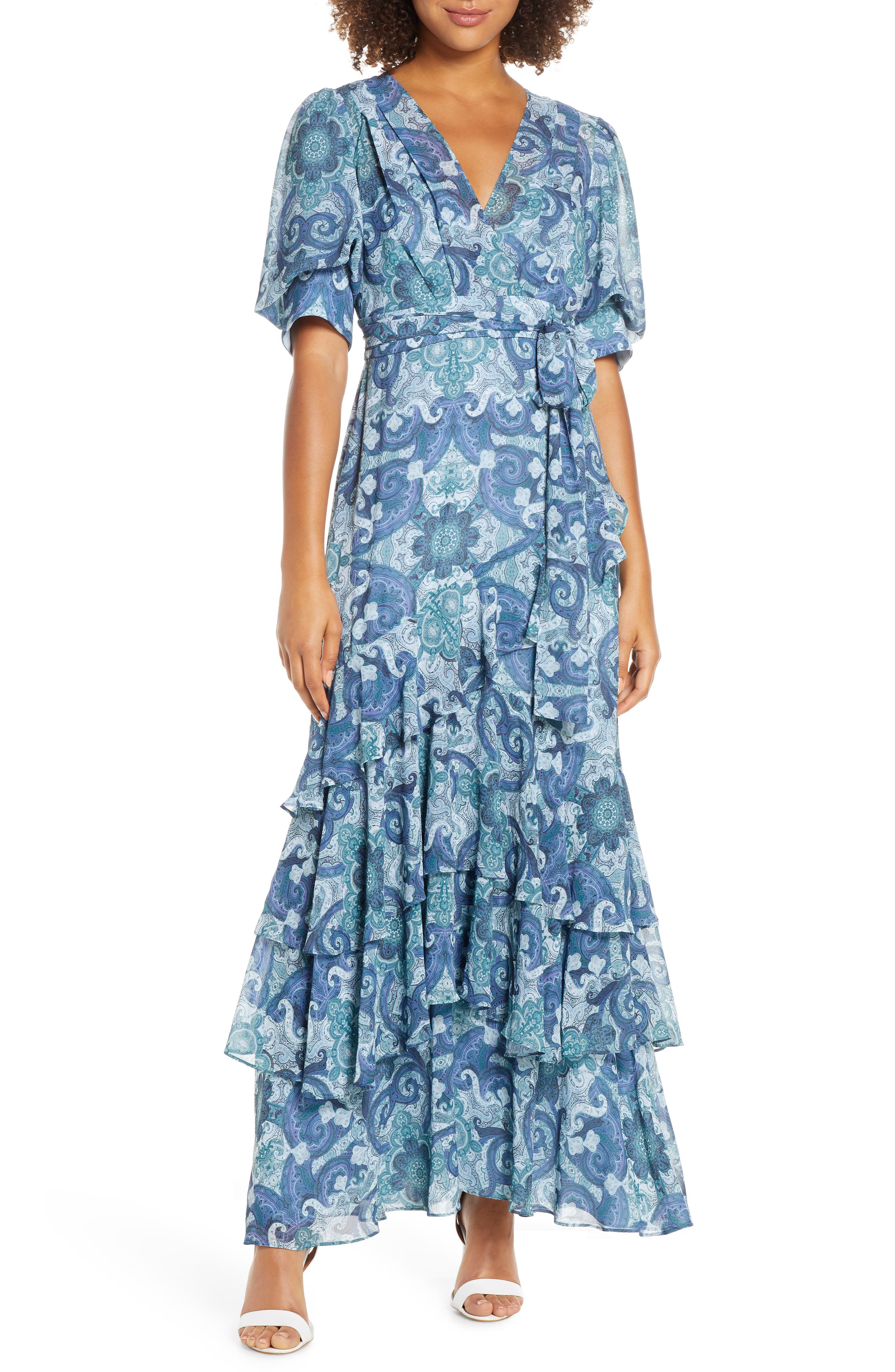 Ever New Tiered Faux Wrap Maxi Dress Nordstrom