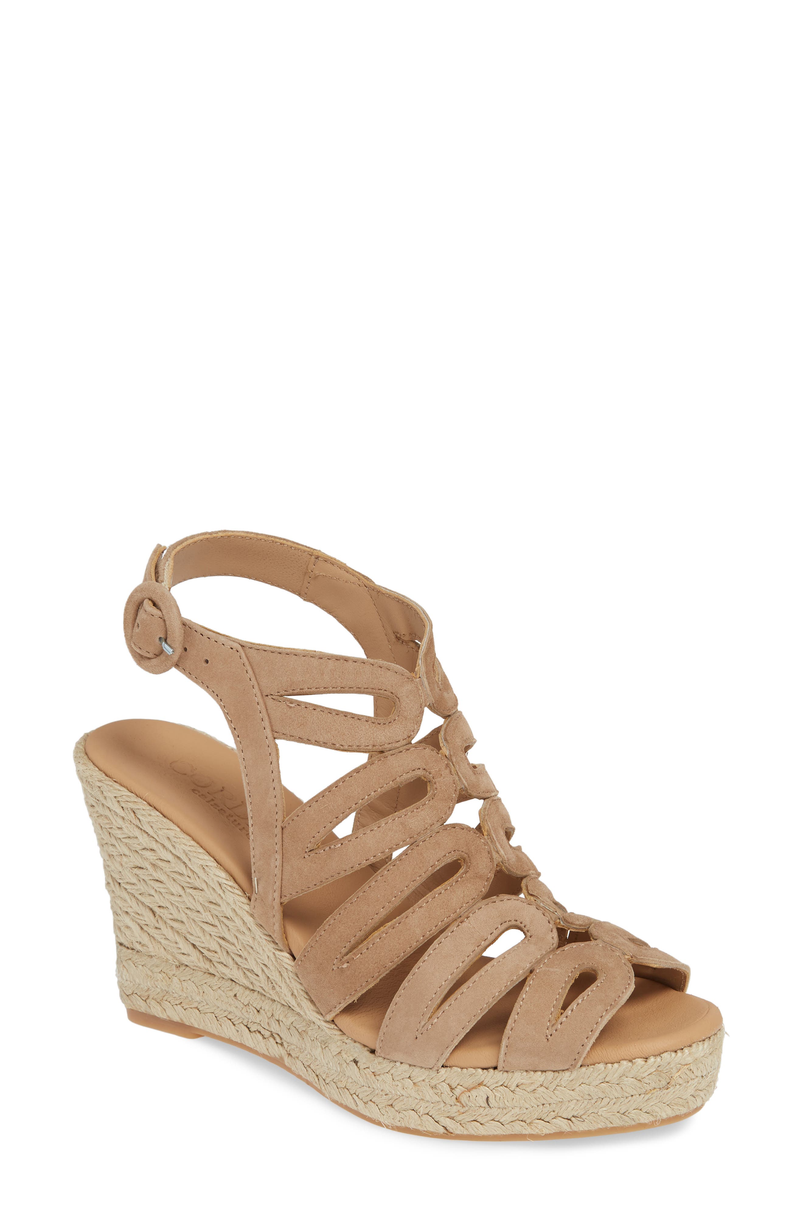 Cordani Ezra Espadrille Wedge Sandal, Beige