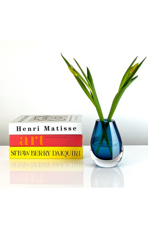 Cloudnola Drop Glass Vase In Cobalt