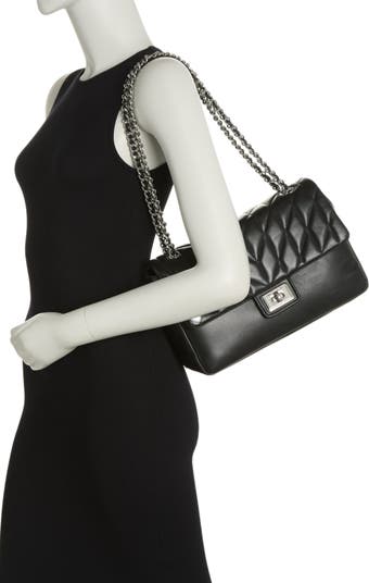 Karl Lagerfeld Paris Agyness Large Leather Shoulder Bag