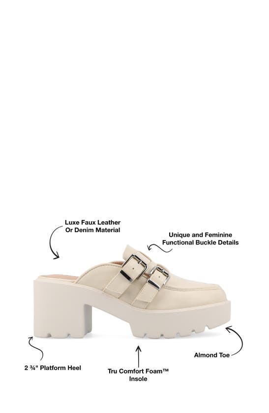 Shop Journee Collection Brydie Platform Mule In Off White