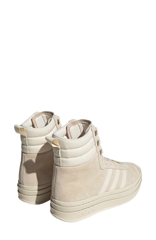 Shop Adidas Originals Adidas Gazelle High Top Sneaker In White/white/wonder White