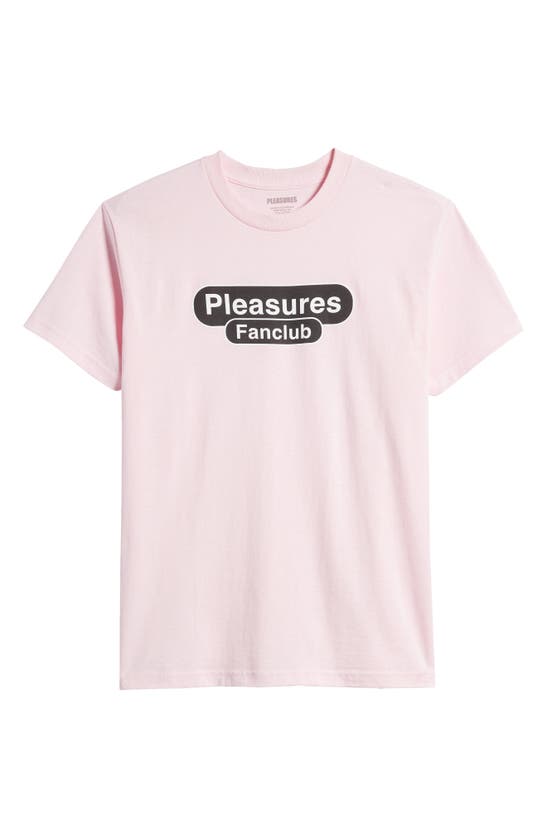 Shop Pleasures Fanclub Cotton Graphic T-shirt In Pink
