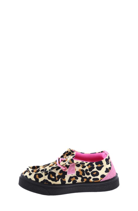 Shop Oomphies Kids' Parker Floral Print Sneaker In Cheetah