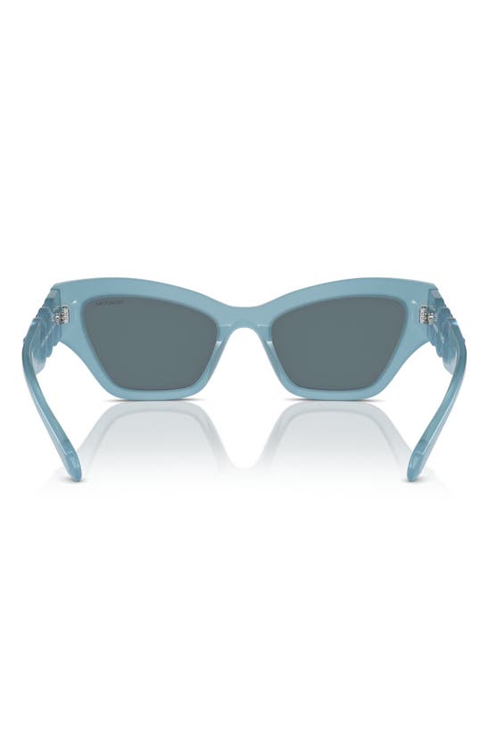 Shop Swarovski Imber 54mm Irregular Sunglasses In Blue